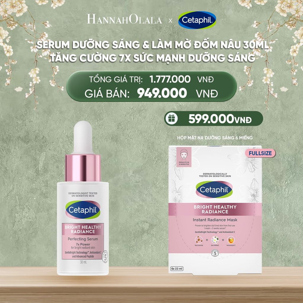  DEAL 15: TINH CHẤT LÀM SÁNG DỊU LÀNH CHO DA NHẠY CẢM CETAPHIL BRIGHT HEALTHY RADIANCE SERUM 30ML 