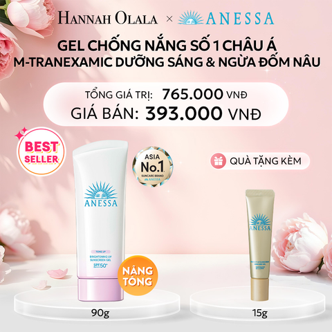  E407: DEAL 9: (1.10 - 4.10) GEL CHỐNG NẮNG DƯỠNG SÁNG NÂNG TÔNG & HIỆU CHỈNH SẮC TÍM ANESSA BRIGHTENING GEL SPF50+ PA++++ 90G 