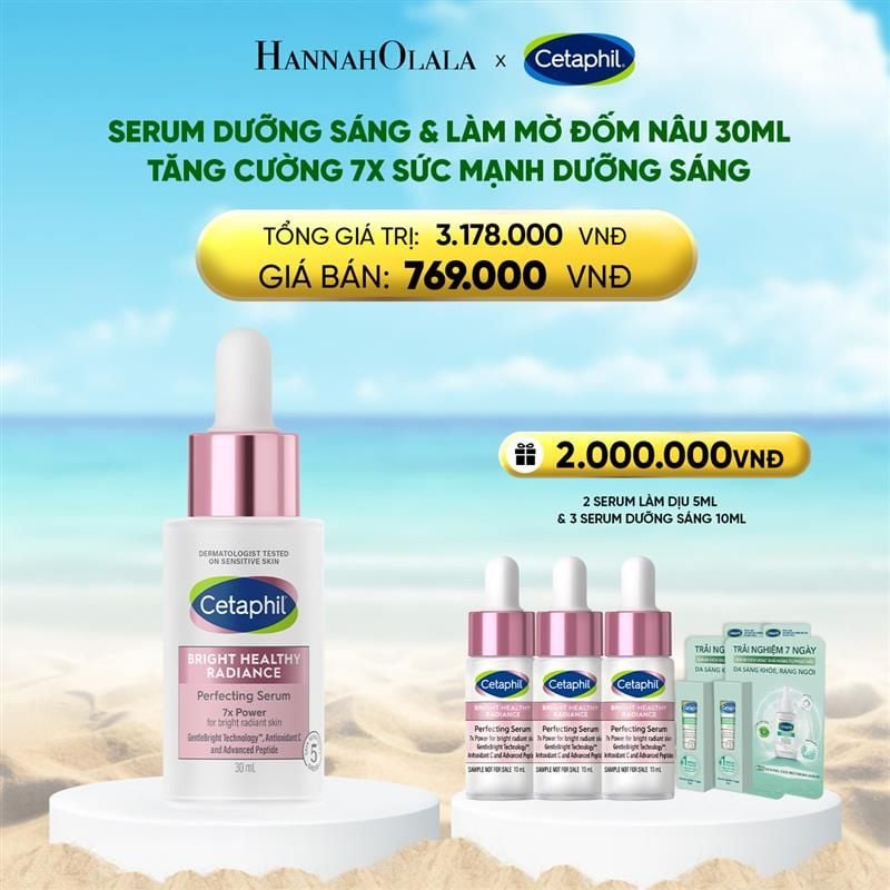  DEAL 15: TINH CHẤT LÀM SÁNG DỊU LÀNH CHO DA NHẠY CẢM CETAPHIL BRIGHT HEALTHY RADIANCE SERUM 30ML 