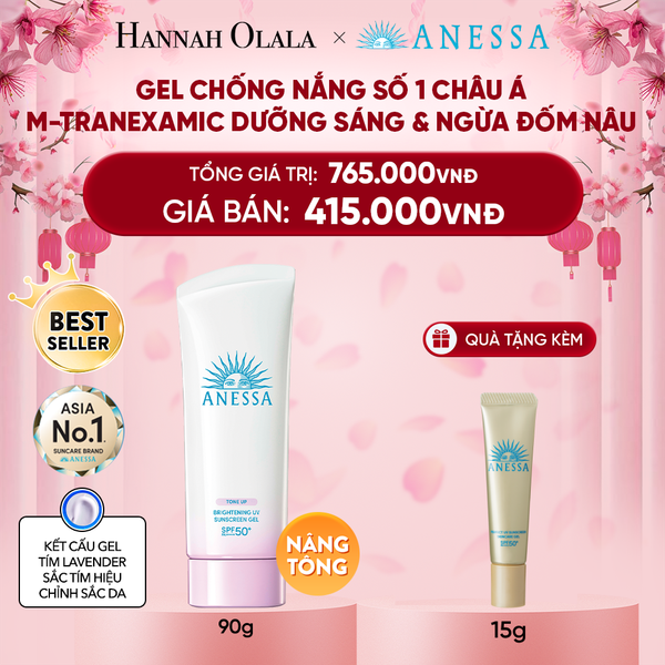  A1092_DEAL 15: KEM CHỐNG NẮNG DẠNG GEL DƯỠNG SÁNG NÂNG TÔNG & HIỆU CHỈNH SẮC TÍM ANESSA BRIGHTENING GEL SPF50+ PA++++ 90G 