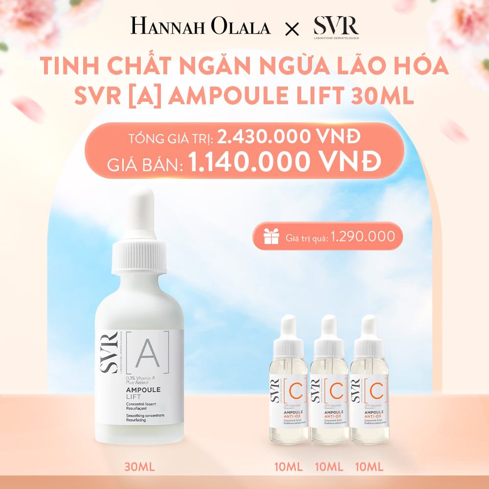  A809_DEAL 15: TINH CHẤT DƯỠNG DA NGĂN NGỪA DẤU HIỆU LÃO HÓA VÀ GIÚP DA MỀM MỊN SVR [A] AMPOULE LIFT 30ML 