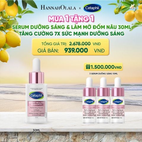  TINH CHẤT LÀM SÁNG DỊU LÀNH CHO DA NHẠY CẢM CETAPHIL BRIGHT HEALTHY RADIANCE SERUM 30ML DEAL 15: 