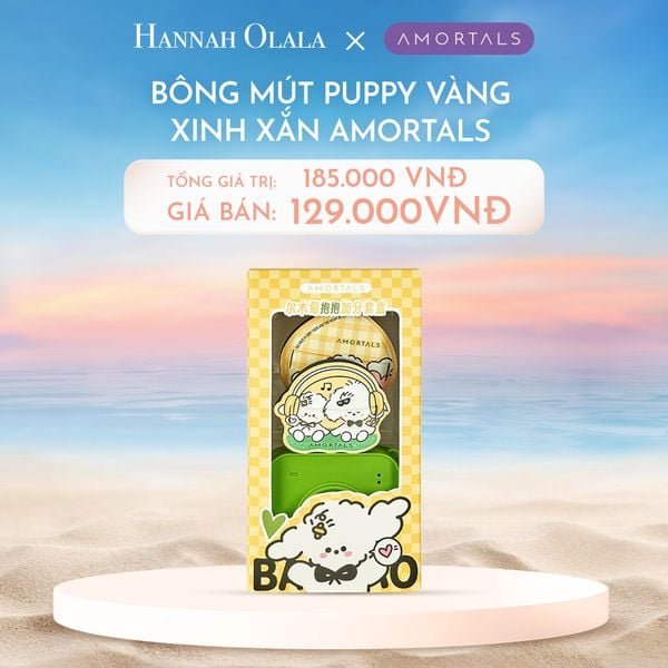  C1132_DEAL 15:BÔNG MÚT PUPPY HỒNG XINH XẮN AMORTALS 