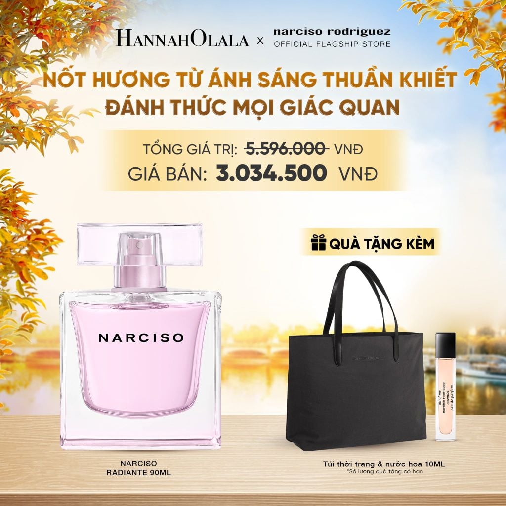  NƯỚC HOA NỮ NARCISO RODRIGUEZ NARCISO EAU DE PARFUM RADIANTE 90ML - DEAL 15 - E456 