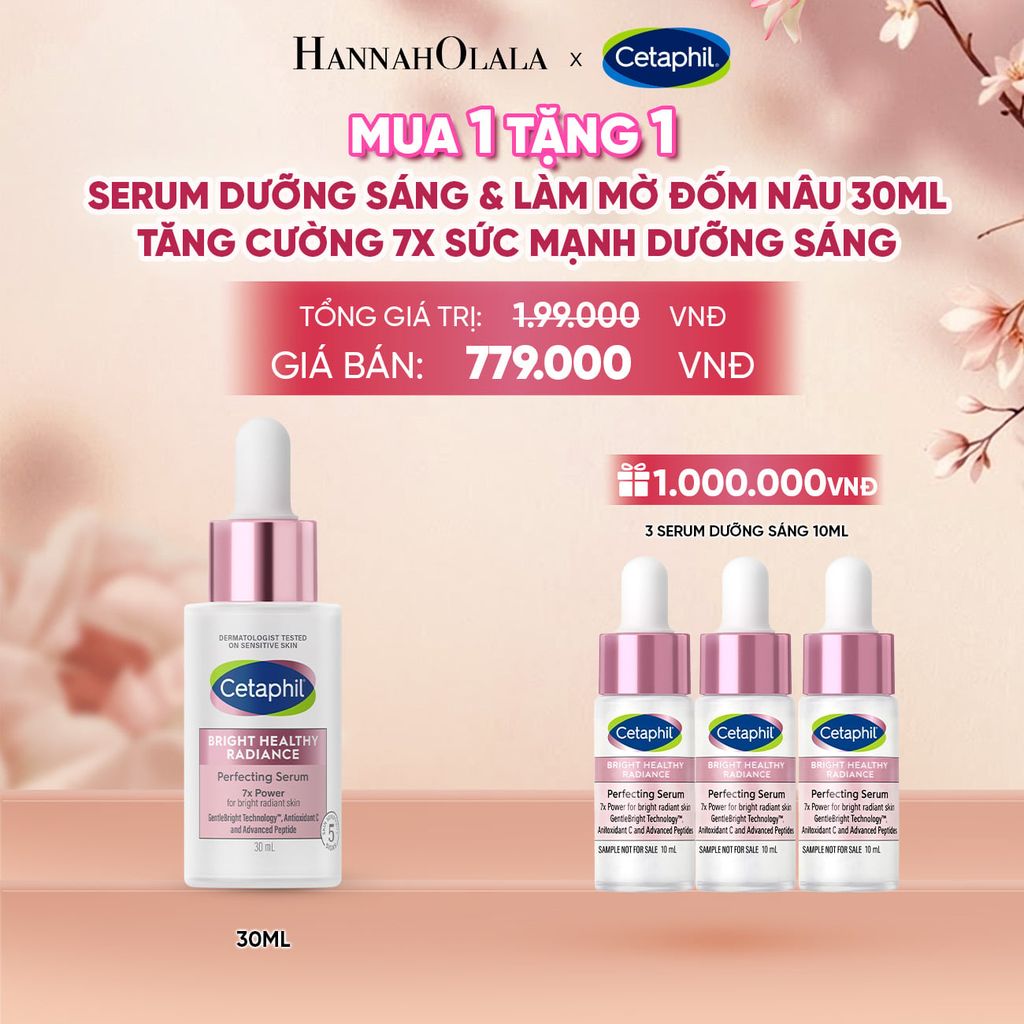  TINH CHẤT LÀM SÁNG DỊU LÀNH CHO DA NHẠY CẢM CETAPHIL BRIGHT HEALTHY RADIANCE SERUM 30ML DEAL 15: - A1507 