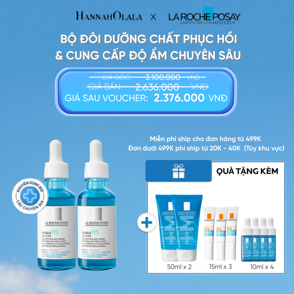  D47: FD DEAL 15: BỘ ĐÔI DƯỠNG CHẤT PHỤC HỒI & CUNG CẤP ĐỘ ẨM CHUYÊN SÂU HYALU B5 SERUM 30ML ([CẢI TIẾN MỚI - 4 LOẠI HA]) 