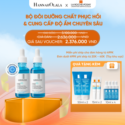  FD DEAL 15: BỘ ĐÔI DƯỠNG CHẤT PHỤC HỒI & CUNG CẤP ĐỘ ẨM CHUYÊN SÂU HYALU B5 SERUM 30ML ([CẢI TIẾN MỚI - 4 LOẠI HA]) 