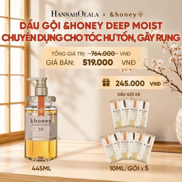  [NEW] DẦU GỘI &HONEY DEEP MOIST CẤP ẨM CHUYÊN SÂU CHUYÊN DỤNG CHO TÓC HƯ TỔN, GÃY RỤNG - B99 