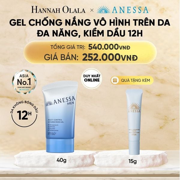  GEL CHỐNG NẮNG DƯỠNG DA KIỀM DẦU ĐA NĂNG DÀNH CHO NAM ANESSA MULTI-CONTROL UV SUNSCREEN GEL SPF50+ PA++++ 40G - DEAL 15 