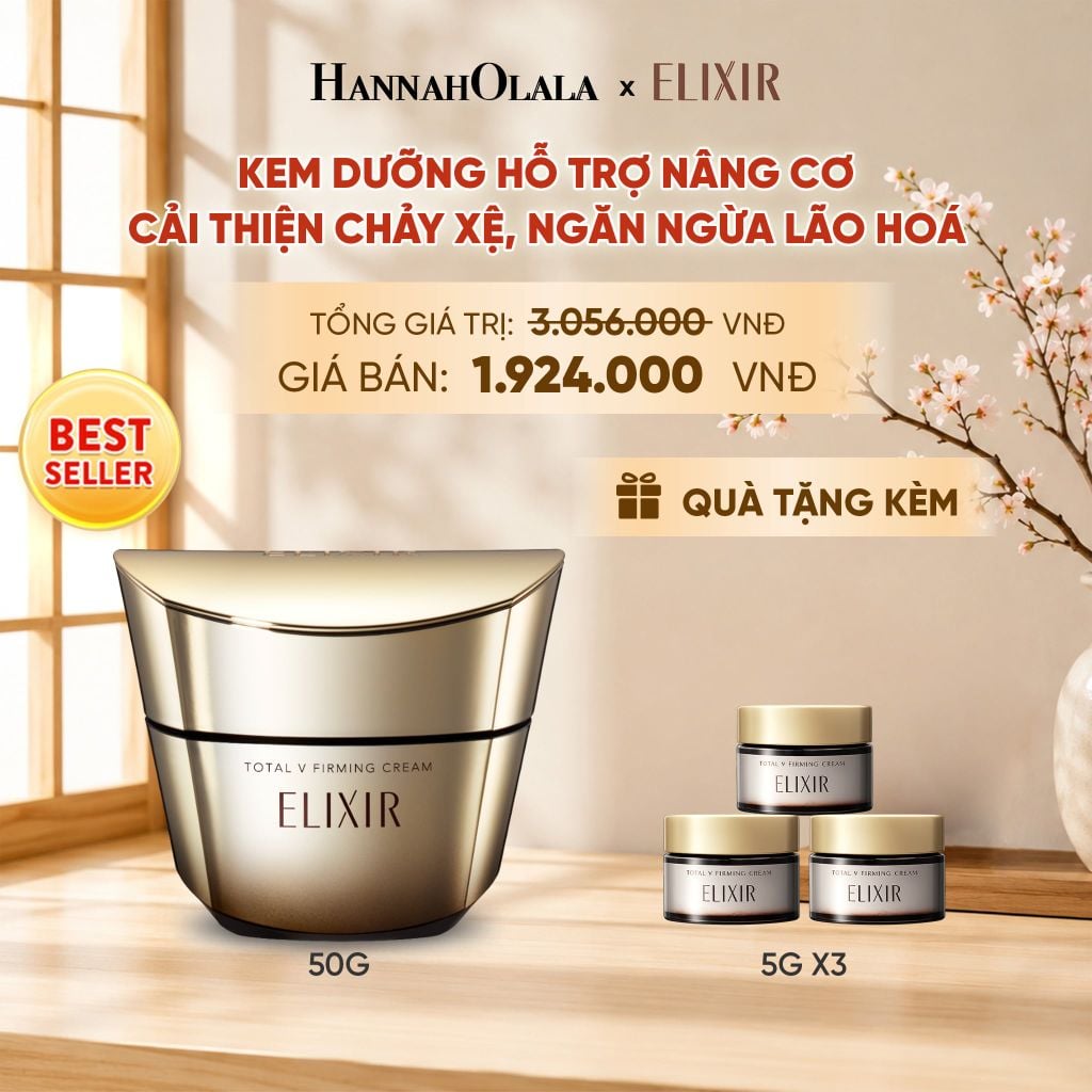  KEM DƯỠNG CẢI THIỆN CHẢY XỆ NGĂN NGỪA LÃO HÓA ELIXIR TOTAL V FIRMING CREAM 50G - DEAL 15 - B2 