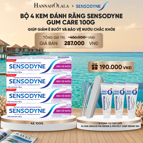  BỘ 4 KEM ĐÁNH RĂNG SENSODYNE GUM CARE 100G GIÚP GIẢM Ê BUỐT VÀ BẢO VỆ NƯỚU CHẮC KHỎE_ D498 