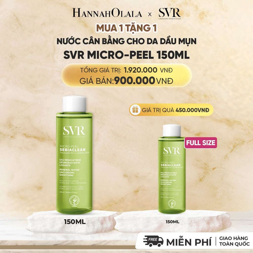  [FLASHSALE] NƯỚC CÂN BẰNG CHO DA DẦU MỤN SVR MICRO-PEEL 150ML - DEAL 15 