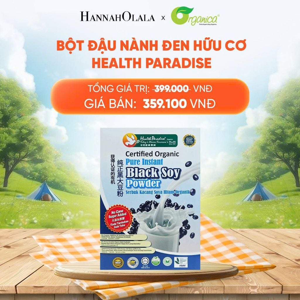  BỘT ĐẬU NÀNH ĐEN HỮU CƠ HEALTH PARADISE - DEAL 15 