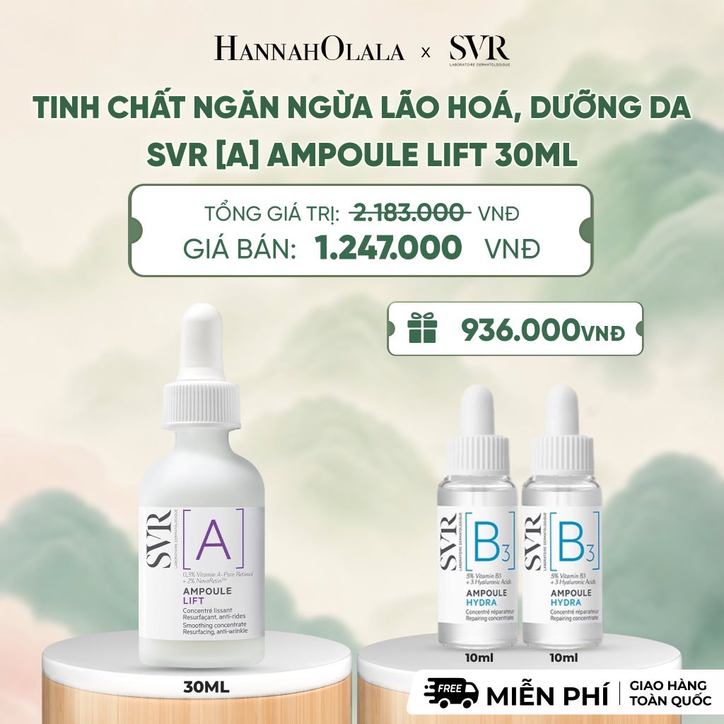  TINH CHẤT NGĂN NGỪA LÃO HOÁ, DƯỠNG DA MỀM MỊN SVR [A] AMPOULE LIFT 30ML - DEAL 15 - A1334 
