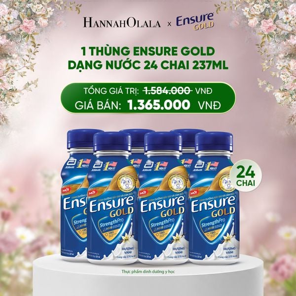  E1179_DEAL 12: 1 THÙNG ENSURE GOLD DẠNG NƯỚC 24 CHAI 237ML 