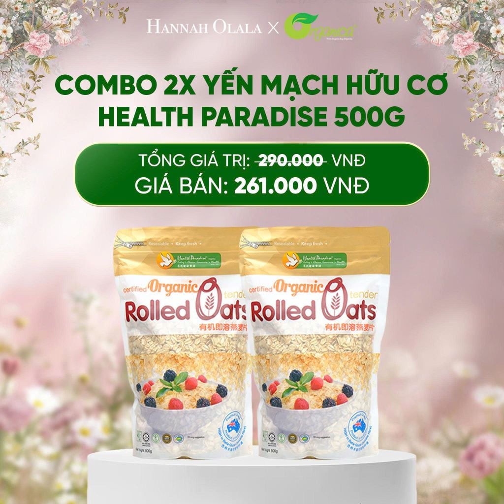  E585_DEAL 15: COMBO 2 X YẾN MẠCH HỮU CƠ HEALTH PARADISE 500G 