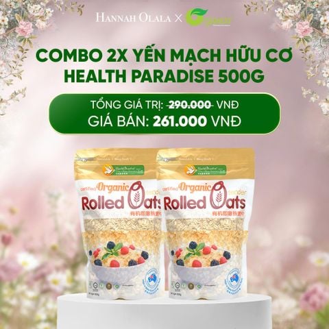  E585_DEAL 15: COMBO 2 X YẾN MẠCH HỮU CƠ HEALTH PARADISE 500G 