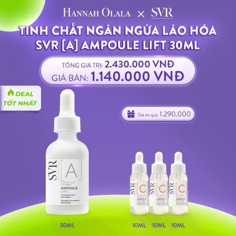  C7_DEAL 15: [MUA 1 TẶNG 1] TINH CHẤT DƯỠNG DA NGĂN NGỪA DẤU HIỆU LÃO HÓA VÀ GIÚP DA MỀM MỊN SVR [A] AMPOULE LIFT 30ML 