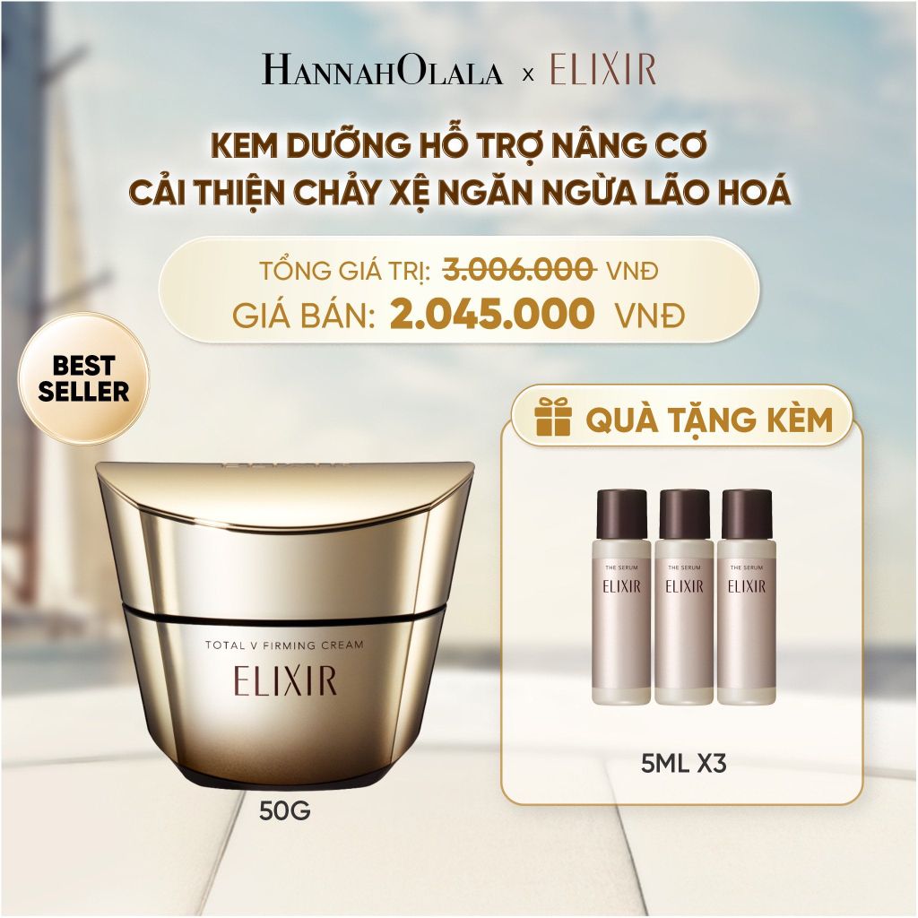  KEM DƯỠNG CẢI THIỆN CHẢY XỆ NGĂN NGỪA LÃO HÓA ELIXIR TOTAL V FIRMING CREAM 50G - DEAL 15 