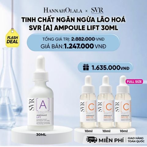  [MUA 1 TẶNG 1] TINH CHẤT NGĂN NGỪA LÃO HOÁ, DƯỠNG DA MỀM MỊN SVR [A] AMPOULE LIFT 30ML - DEAL 15 
