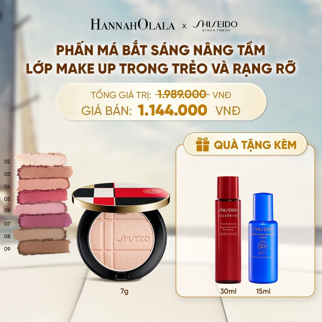  PHẤN MÁ ĐA NĂNG KẾT HỢP CÔNG NGHỆ DƯỠNG DA ĐỘC QUYỀN SHISEIDO COLOR + GLOW ENHANCER - DEAL 7 