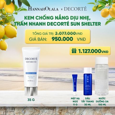  KEM CHỐNG NẮNG DECORTÉ SUN SHELTER_KHÔNG NÂNG TÔNG 