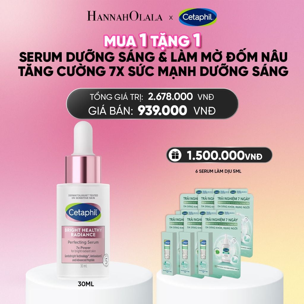  DEAL 15: TINH CHẤT LÀM SÁNG DỊU LÀNH CHO DA NHẠY CẢM CETAPHIL BRIGHT HEALTHY RADIANCE SERUM 30ML_A1943 