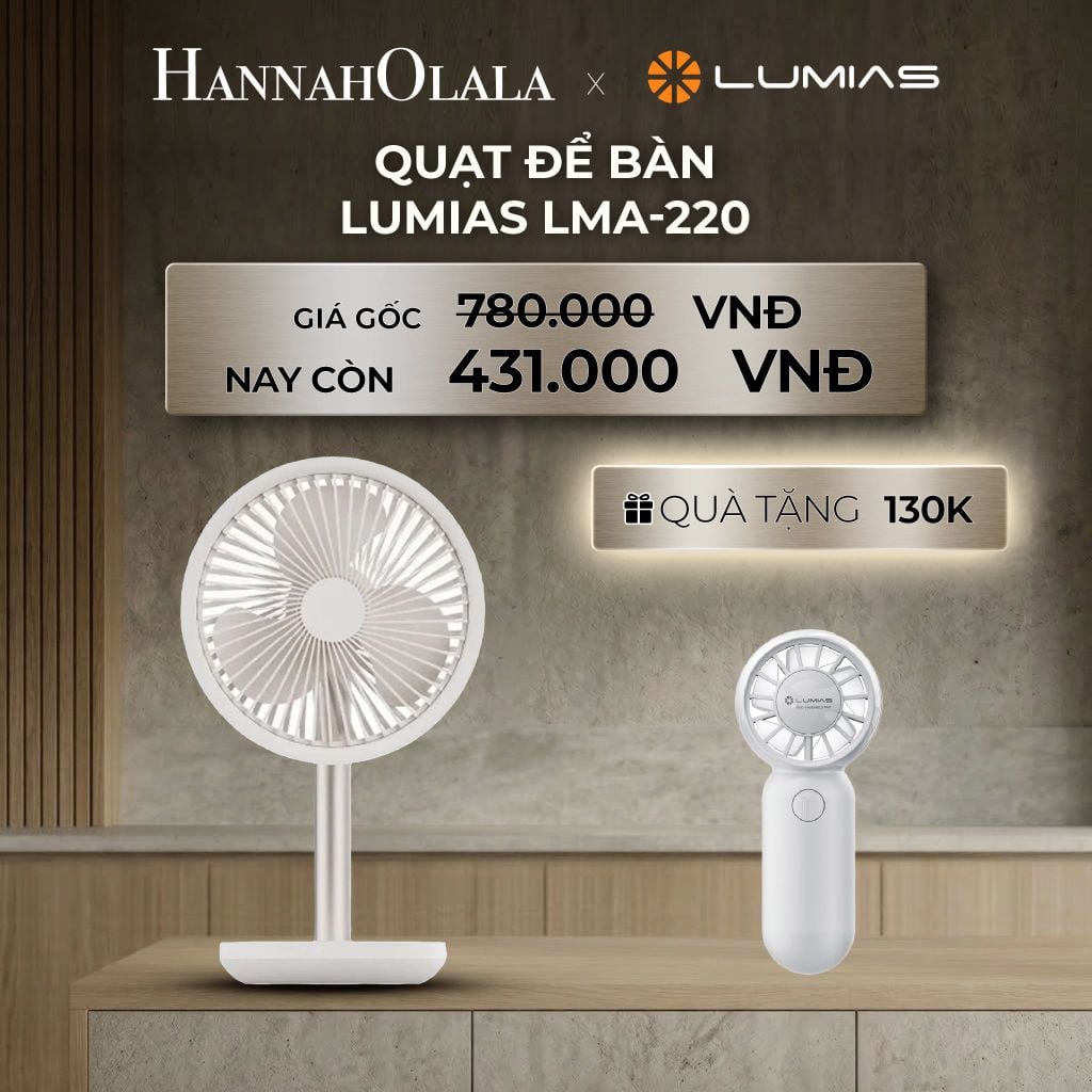  DEAL 16: QUẠT ĐỂ BÀN LUMIAS LMA-220 