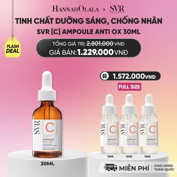 [FLASHSALE] TINH CHẤT DƯỠNG SÁNG, CHỐNG NHĂN SVR [C] AMPOULE ANTI OX 30ML - DEAL 16.1 - A3601 