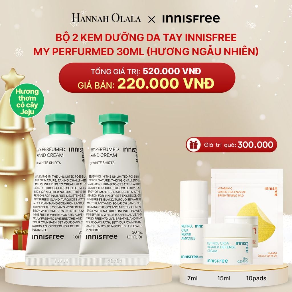  DEAL 16: BỘ 2 KEM DƯỠNG DA TAY INNISFREE MY PERFURMED 30ML (HƯƠNG NGẪU NHIÊN) 