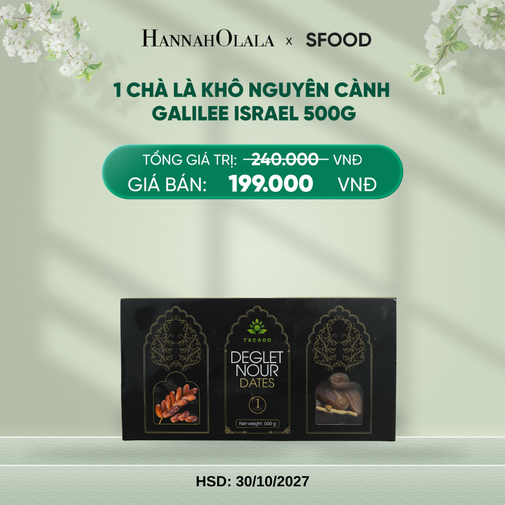  DEAL 16: 1 CHÀ LÀ KHÔ NGUYÊN CÀNH GALILEE ISRAEL 500G 