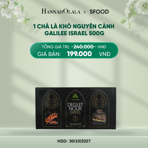  DEAL 16: 1 CHÀ LÀ KHÔ NGUYÊN CÀNH GALILEE ISRAEL 500G 