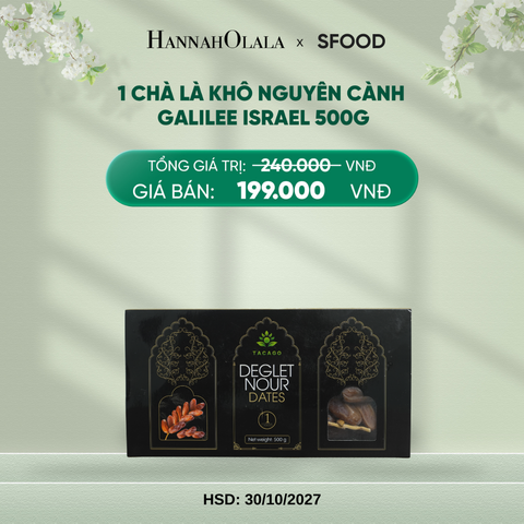  DEAL 16: 1 CHÀ LÀ KHÔ NGUYÊN CÀNH GALILEE ISRAEL 500G 