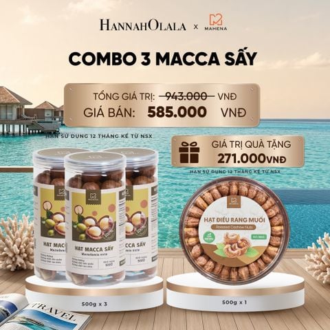  DEAL 16: COMBO 3 MACCA TẶNG ĐIỀU XẾP HOA 500G_ D417 