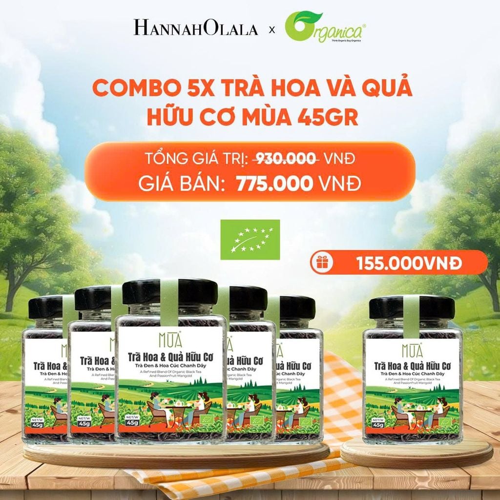  TRÀ HOA VÀ QUẢ HỮU CƠ MÙA 45GR - DEAL 16 