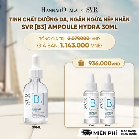  TINH CHẤT DƯỠNG DA, NGĂN NGỪA NẾP NHĂN, PHỤC HỒI DA VÀ DƯỠNG ẨM CHO DA SVR [B3] AMPOULE HYDRA 30ML - DEAL 16 