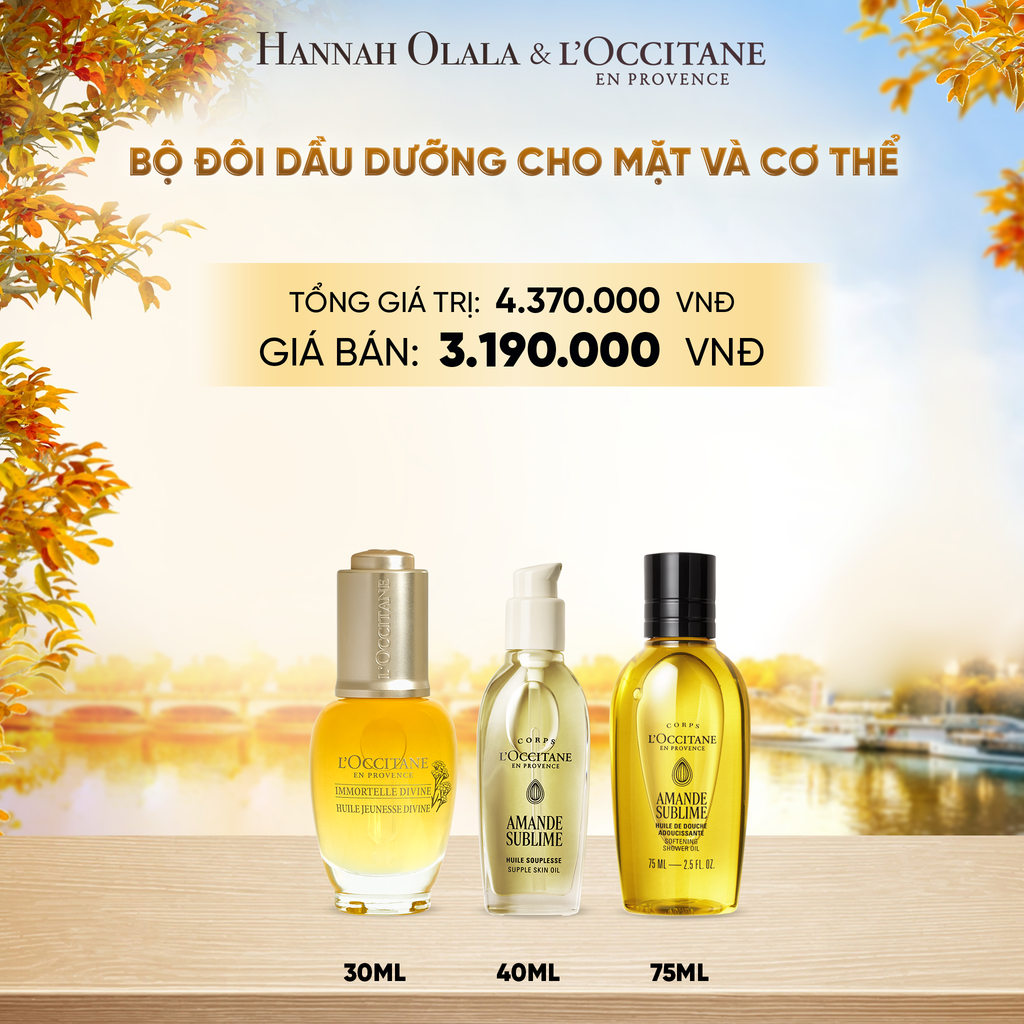  BỘ ĐÔI DẦU DƯỠNG CHO MẶT VÀ CƠ THỂ LOCCITANE - E1225 