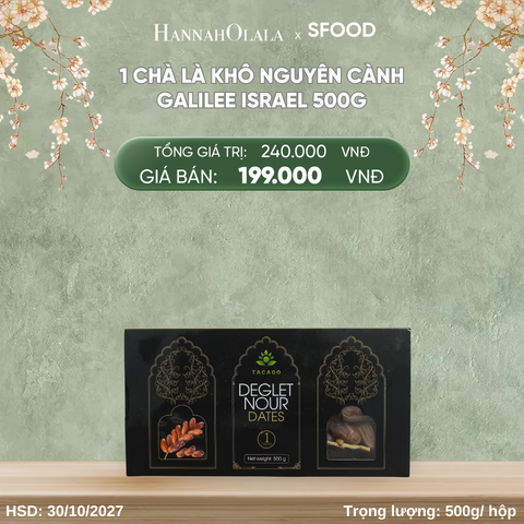  DEAL 16: 1 CHÀ LÀ KHÔ NGUYÊN CÀNH GALILEE ISRAEL 500G 
