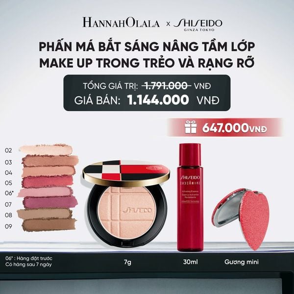  PHẤN MÁ ĐA NĂNG KẾT HỢP CÔNG NGHỆ DƯỠNG DA ĐỘC QUYỀN SHISEIDO COLOR + GLOW ENHANCER - DEAL 16 - E12 