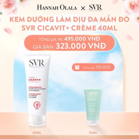  A810_DEAL 16: KEM DƯỠNG VÀ LÀM DỊU DA DÀNH CHO DA NỨT NẺ, MẪN ĐỎ SVR CICAVIT+ CRÈME 40ML 