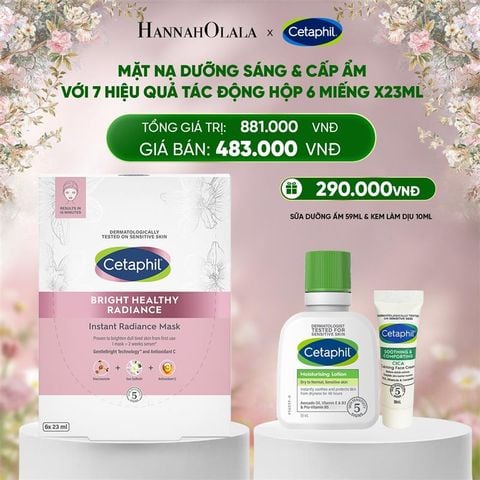  E1346_DEAL 16: HỘP 6 MẶT NẠ LÀM SÁNG DỊU LÀNH CHO DA NHẠY CẢM CETAPHIL BRIGHT HEALTHY RADIANCE FACE MASK 
