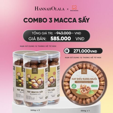  DEAL 16: COMBO 3 MACCA TẶNG ĐIỀU XẾP HOA 500G_A1173 
