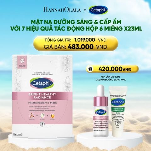  A1444_DEAL 16: HỘP 6 MẶT NẠ LÀM SÁNG DỊU LÀNH CHO DA NHẠY CẢM CETAPHIL BRIGHT HEALTHY RADIANCE FACE MASK 