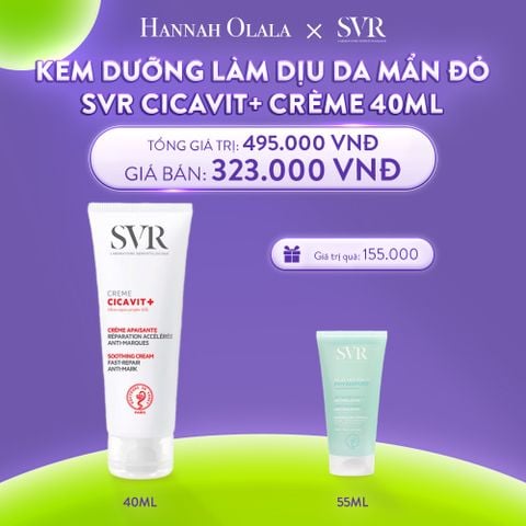  C8_DEAL 16: KEM DƯỠNG VÀ LÀM DỊU DA DÀNH CHO DA NỨT NẺ, MẪN ĐỎ SVR CICAVIT+ CRÈME 40ML 