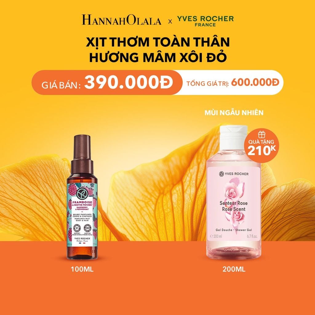  XỊT THƠM TOÀN THÂN HƯƠNG MÂM XÔI ĐỎ TẶNG SỮA TẮM NƯỚC HOA MÙI NGẪU NHIÊN 