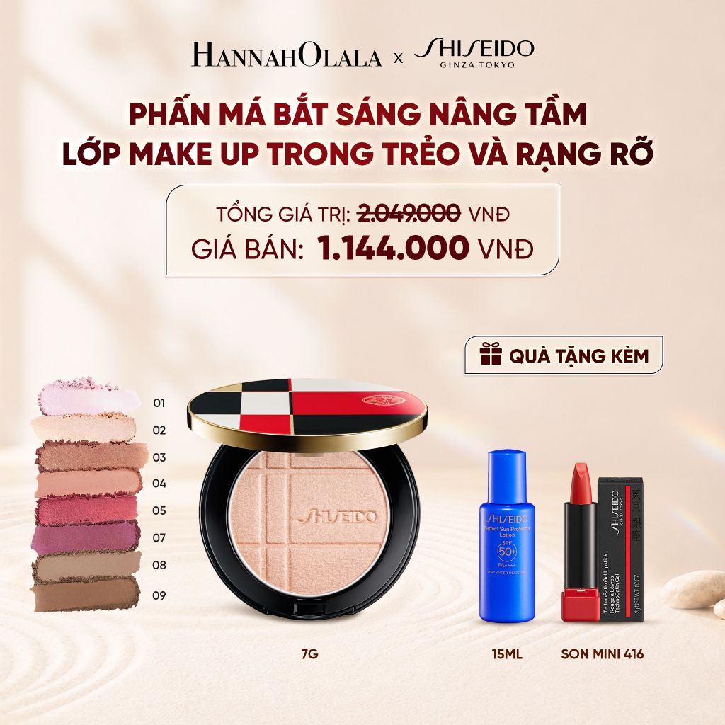  PHẤN MÁ ĐA NĂNG KẾT HỢP CÔNG NGHỆ DƯỠNG DA ĐỘC QUYỀN SHISEIDO COLOR + GLOW ENHANCER - DEAL 16 