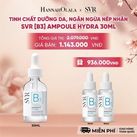  TINH CHẤT DƯỠNG DA, NGĂN NGỪA NẾP NHĂN, PHỤC HỒI DA VÀ DƯỠNG ẨM CHO DA SVR [B3] AMPOULE HYDRA 30ML - DEAL 16 - A496 