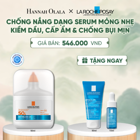  CHỐNG NẮNG DẠNG SERUM MỎNG NHẸ KIỀM DẦU 16H, CẤP ẨM 24H & CHỐNG BỤI MỊN LA ROCHE-POSAY ANTHELIOS UVAIR SPF50+ 50ML - A1151 