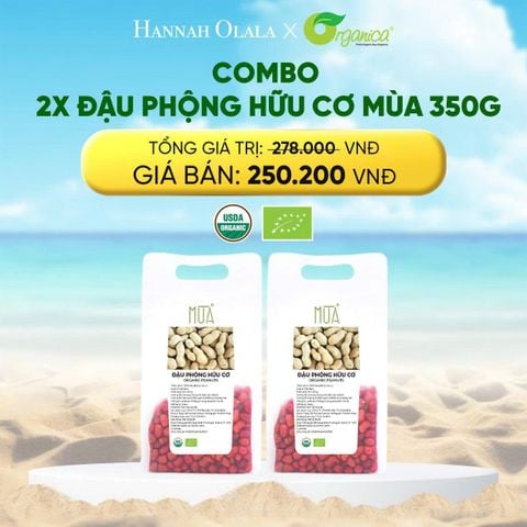  DEAL 16: COMBO 2 X ĐẬU PHỘNG HỮU CƠ MÙA 350G 