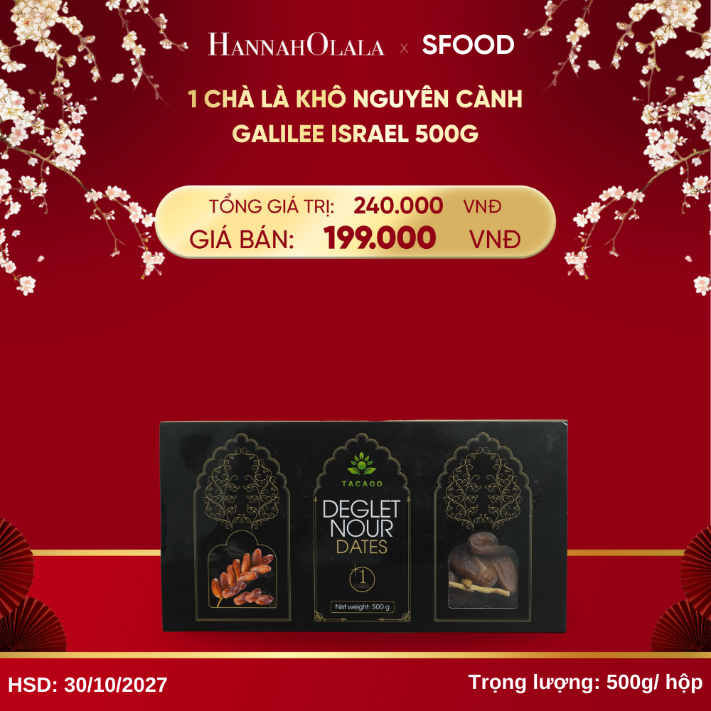  DEAL 16: 1 CHÀ LÀ KHÔ NGUYÊN CÀNH GALILEE ISRAEL 500G 